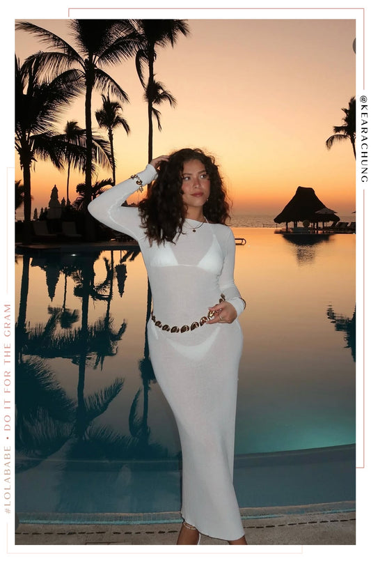 Main Event Knit Maxi Dress - White