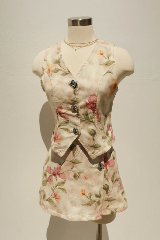 Lily Rose Skort - White Floral