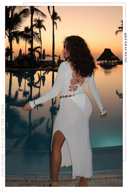 Main Event Knit Maxi Dress - White