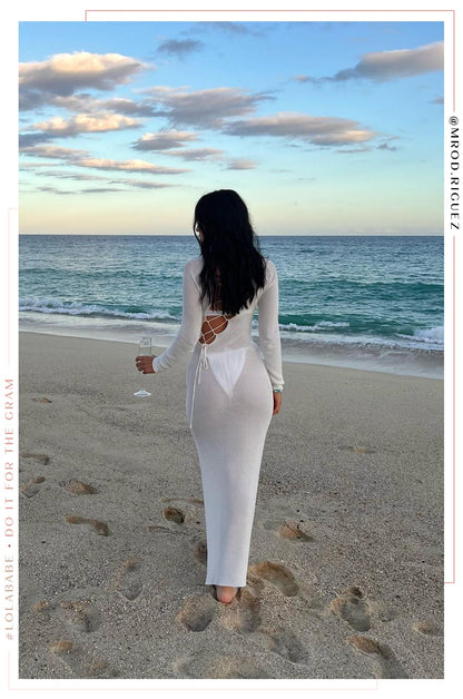 Main Event Knit Maxi Dress - White