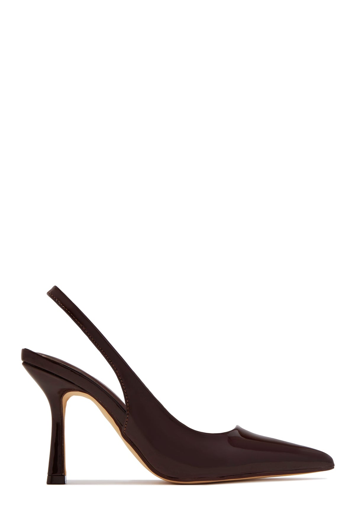 Kelly Slingback Pointed Toe Heels - Brown