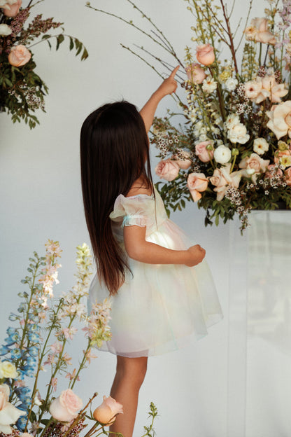 Mini Sadie Babydoll Dress - Pastel Print